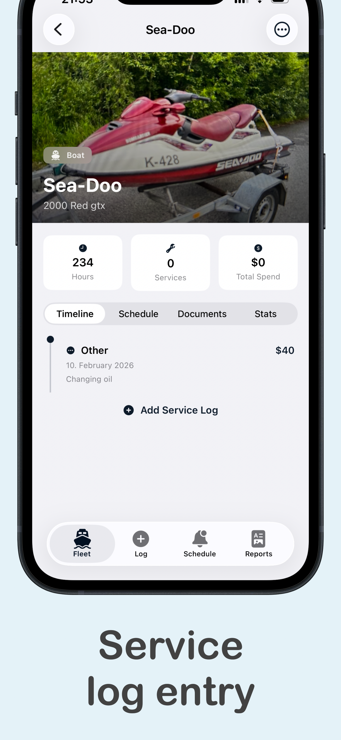 Service Log Entry