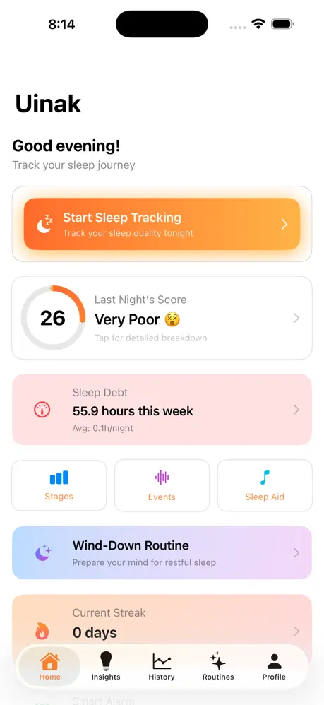 Uinak App Screenshot